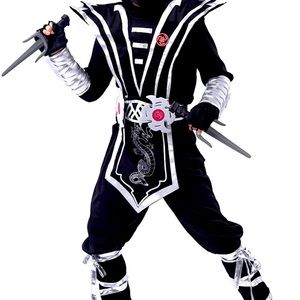 Silver Ninja Deluxe Costume Set